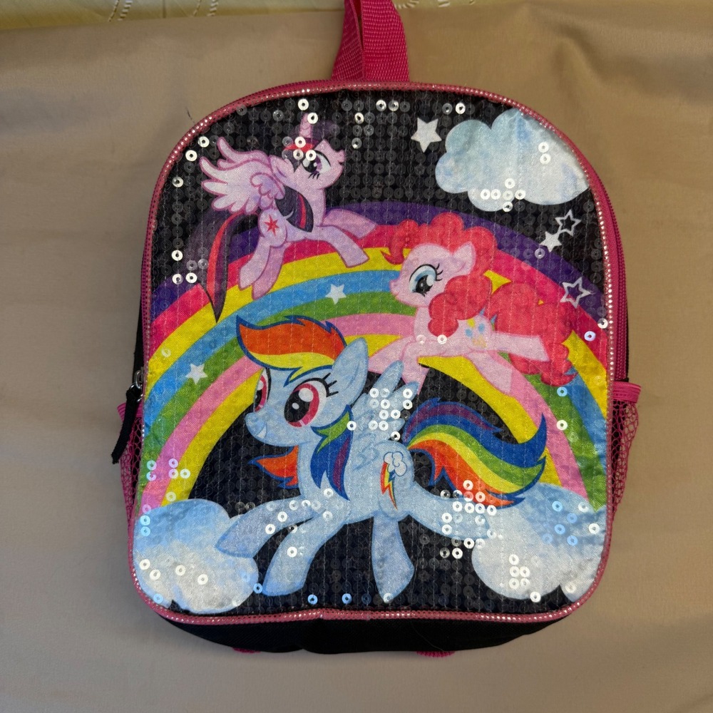 My Little Pony Mini Backpack Sequin Rainbow Dash Pinkie Pie Twilight Sparkle